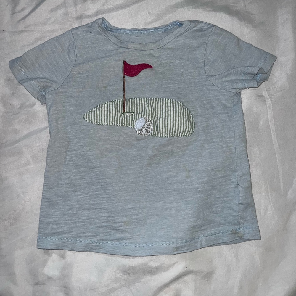 Kids Blue T-Shirt with Golf Design